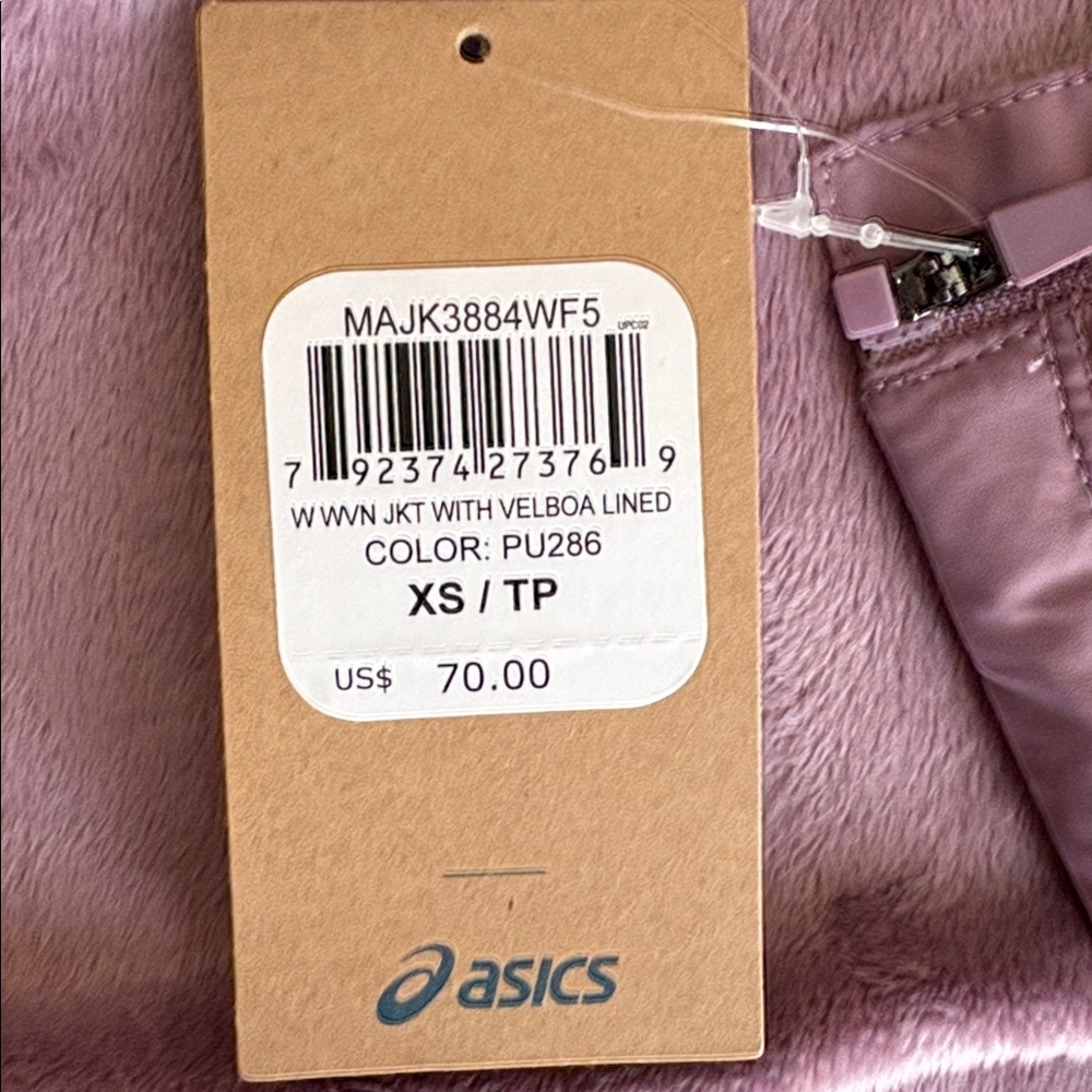 Asics Women’s Woven Jacket with Velboa Lined size XS NWT - Picture 10 of 12